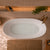 Byron Egg 1700mm Oval Artificial Stone Freestanding Bath, Matte White