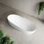 Byron Egg 1800mm Oval Artificial Stone Freestanding Bath, Gloss White