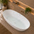 Byron Egg 1800mm Oval Artificial Stone Freestanding Bath, Gloss White