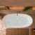 Byron Egg 1800mm Oval Artificial Stone Freestanding Bath, Gloss White