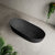 Byron Egg 1800mm Oval Artificial Stone Freestanding Bath, Matte Black