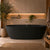 Byron Egg 1800mm Oval Artificial Stone Freestanding Bath, Matte Black