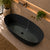 Byron Egg 1800mm Oval Artificial Stone Freestanding Bath, Matte Black