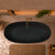 Byron Egg 1800mm Oval Artificial Stone Freestanding Bath, Matte Black