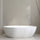 Byron Egg 1800mm Oval Artificial Stone Freestanding Bath, Matte White