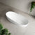Byron Egg 1800mm Oval Artificial Stone Freestanding Bath, Matte White
