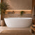 Byron Egg 1800mm Oval Artificial Stone Freestanding Bath, Matte White