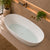 Byron Egg 1800mm Oval Artificial Stone Freestanding Bath, Matte White