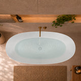 Byron Egg 1800mm Oval Artificial Stone Freestanding Bath, Matte White