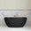 Byron Egg 1500mm Back to Wall Artificial Stone Freestanding Bath, Matte Black