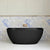 Byron Egg 1500mm Back to Wall Artificial Stone Freestanding Bath, Matte Black