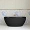 Byron Egg 1500mm Back to Wall Artificial Stone Freestanding Bath, Matte Black