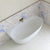 Byron Egg 1500mm Back to Wall Artificial Stone Freestanding Bath, Matte White