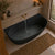 Byron Egg 1700mm Back to Wall Artificial Stone Freestanding Bath, Matte Black