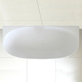 Byron Egg 1700mm Back to Wall Artificial Stone Freestanding Bath, Matte White