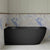 Byron Egg 1500mm Left Corner Artificial Stone Freestanding Bath, Matte Black