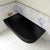 Byron Egg 1500mm Left Corner Artificial Stone Freestanding Bath, Matte Black