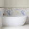Byron Egg 1500mm Left Corner Artificial Stone Freestanding Bath, Matte White