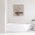 Byron Egg 1700mm Left Corner Artificial Stone Freestanding Bath, Matte White