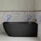 Byron Egg 1500mm Right Corner Artificial Stone Freestanding Bath, Matte Black