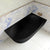 Byron Egg 1500mm Right Corner Artificial Stone Freestanding Bath, Matte Black