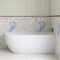 Byron Egg 1500mm Right Corner Artificial Stone Freestanding Bath, Matte White