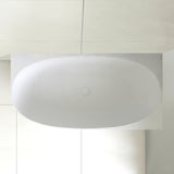 Byron Egg 1500mm Right Corner Artificial Stone Freestanding Bath, Matte White