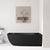 Byron Egg 1700mm Right Corner Artificial Stone Freestanding Bath, Matte Black