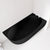 Byron Egg 1700mm Right Corner Artificial Stone Freestanding Bath, Matte Black