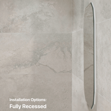 Classic Jewel 600mm x 1000mm Mirrored Shaving Cabinet, Matte White