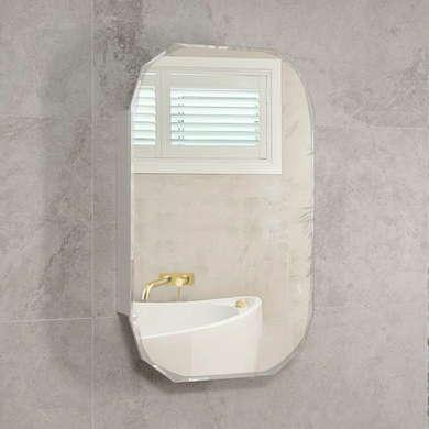 Classic Jewel 600mm x 1000mm Mirrored Shaving Cabinet, Matte White