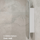 Classic Jewel 600mm x 1000mm Mirrored Shaving Cabinet, Matte White