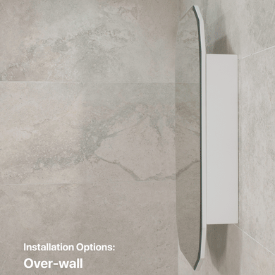 Classic Jewel 600mm x 1000mm Mirrored Shaving Cabinet, Matte White