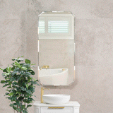 Radiant Jewel 450mm x 900mm Mirrored Shaving Cabinet, Matte White