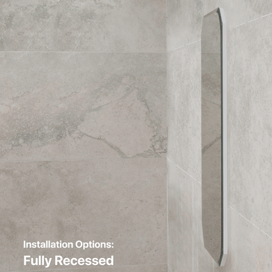Radiant Jewel 450mm x 900mm Mirrored Shaving Cabinet, Matte White