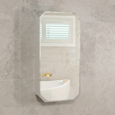 Radiant Jewel 450mm x 900mm Mirrored Shaving Cabinet, Matte White