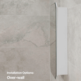 Radiant Jewel 450mm x 900mm Mirrored Shaving Cabinet, Matte White