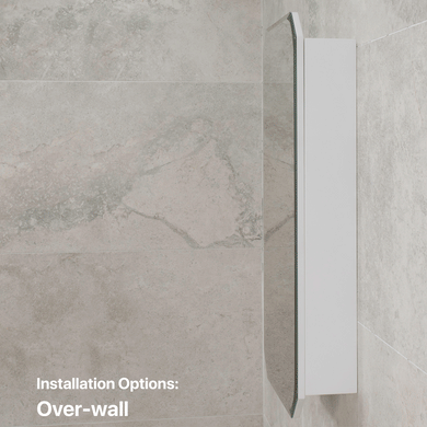 Radiant Jewel 450mm x 900mm Mirrored Shaving Cabinet, Matte White