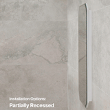 Radiant Jewel 450mm x 900mm Mirrored Shaving Cabinet, Matte White