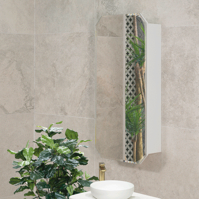 Radiant Jewel 450mm x 900mm Mirrored Shaving Cabinet, Matte White