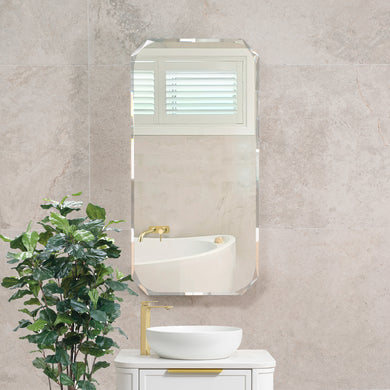 Radiant Jewel 450mm x 900mm Mirrored Shaving Cabinet, Matte White
