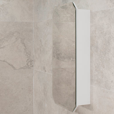 Radiant Jewel 450mm x 900mm Mirrored Shaving Cabinet, Matte White