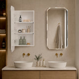 Radiant Jewel 450mm x 900mm Mirrored Shaving Cabinet, Matte White