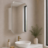 Radiant Jewel 600mm x 900mm Mirrored Shaving Cabinet, Matte White
