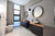 Deluxe Round 750mm Mirror with Black Frame