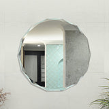 Fine Round Jewel 750mm Frameless Mirror with Jewelled Edge