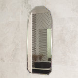 Arch Jewel 400mm x 900mm Frameless Mirror with Jewelled Edge
