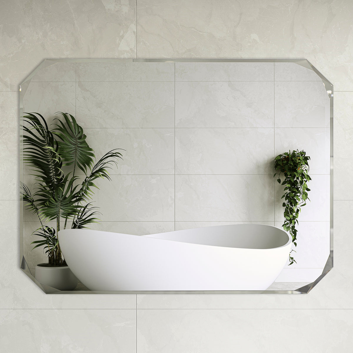 Radiant Jewel 1200mm x 900mm Frameless Mirror with Jewelled Edge