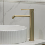 Profile III Extra Tall Basin Mixer, PVD Brushed Brass Gold