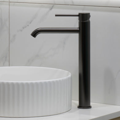 Profile III Extra Tall Basin Mixer, PVD Brushed Gunmetal